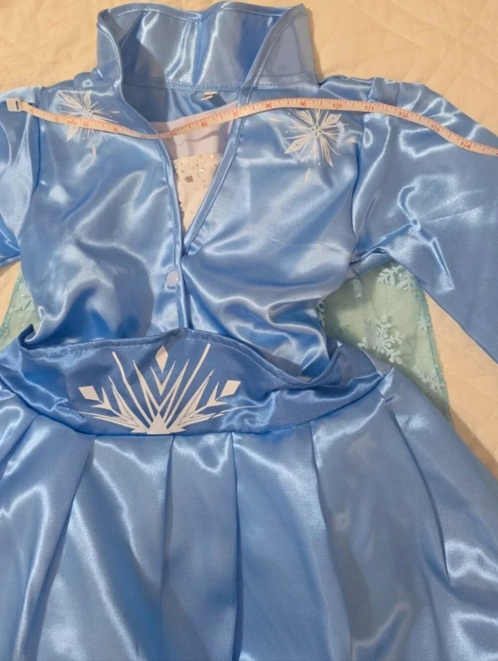 Girls 8 Light Blue Frozen Princess Costume Dress with Snowflake Accents